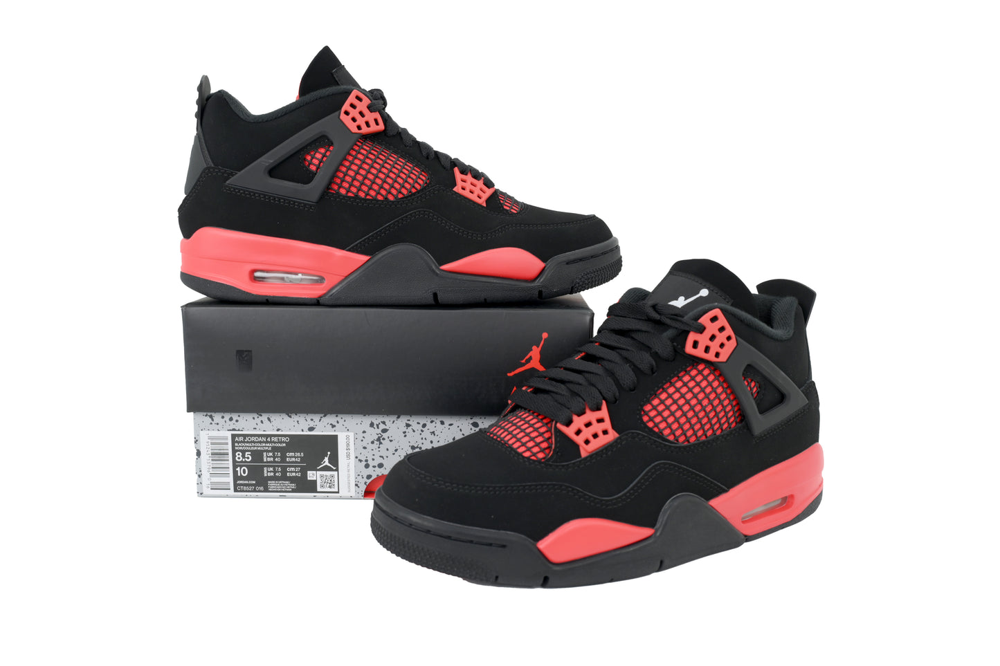Air Jordan 4 Black & Red “Infrared” – Iconic Street Heat 🔥👟