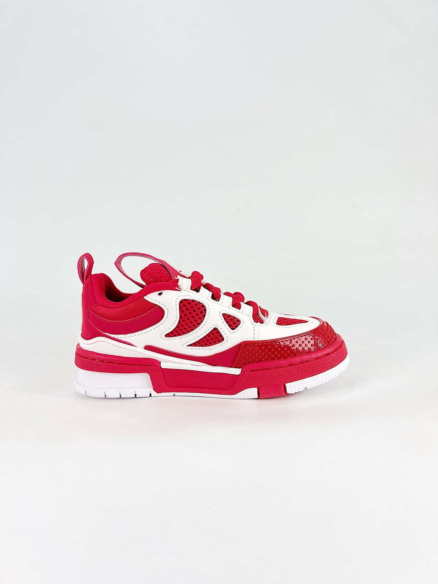 Louis Vuitton Red & White Monogram Chunky Sneakers