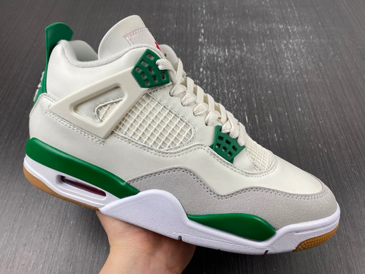 Air Jordan 4 Retro SB Pine Green โ White & Green Premium Basketball Sneakers