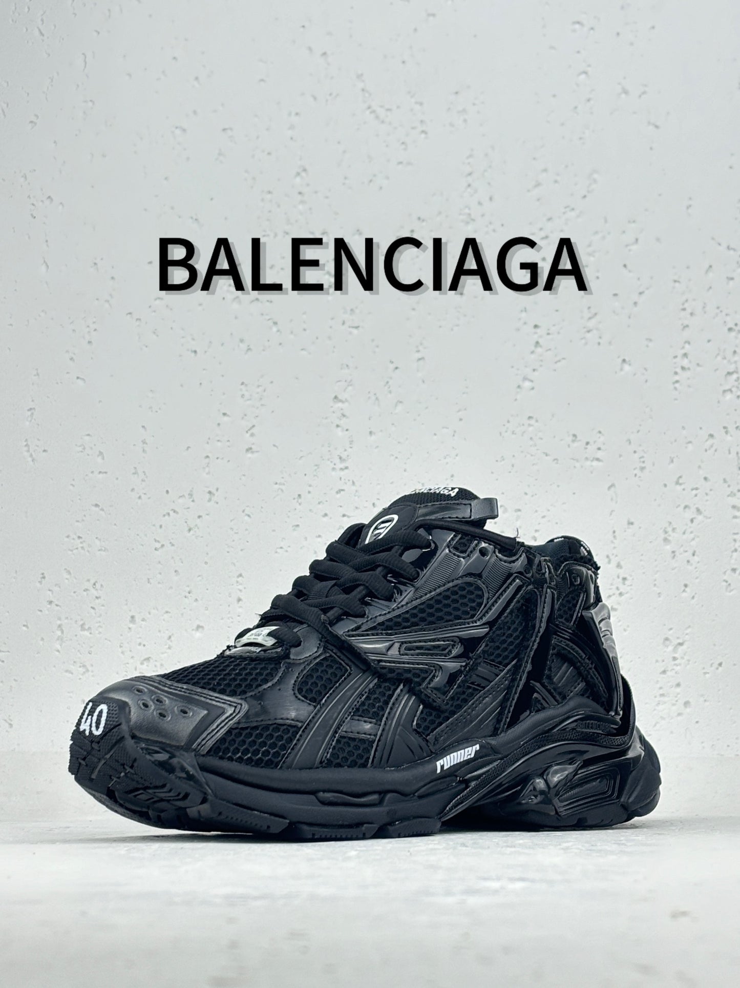 Balenciaga All-Black Runner Sneakers 👟🖤