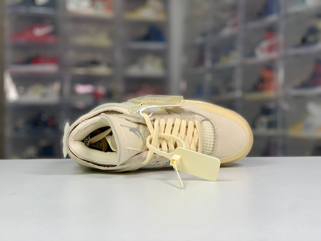 Luxury Cream Retro Basketball Sneakers