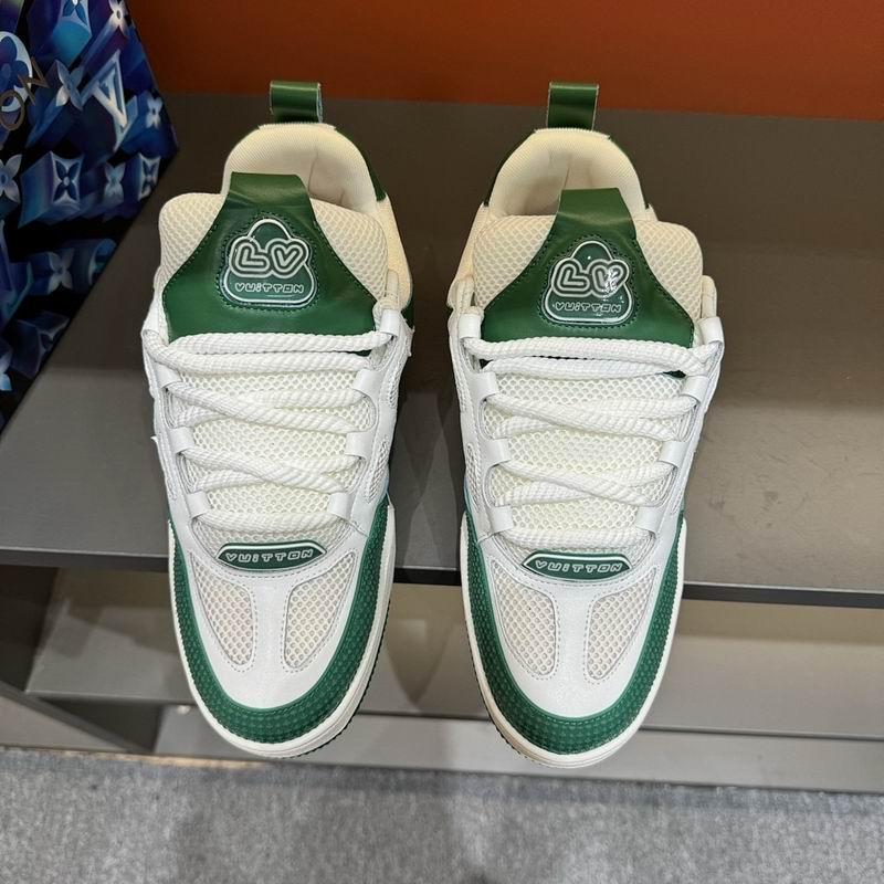 White & Green Designer-Inspired Mesh Sneakers – Street Style Comfort Shoes