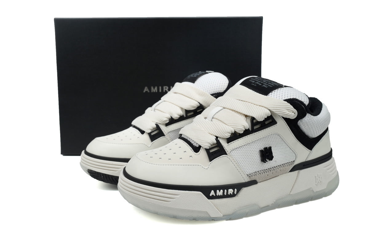 AMIRI White & Black Low Top Sneakers – Clean Luxury Street Style