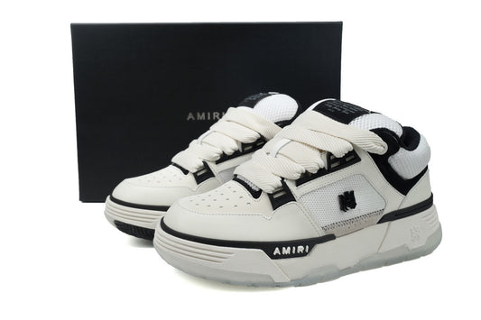 AMIRI White & Black Low Top Sneakers – Clean Luxury Street Style