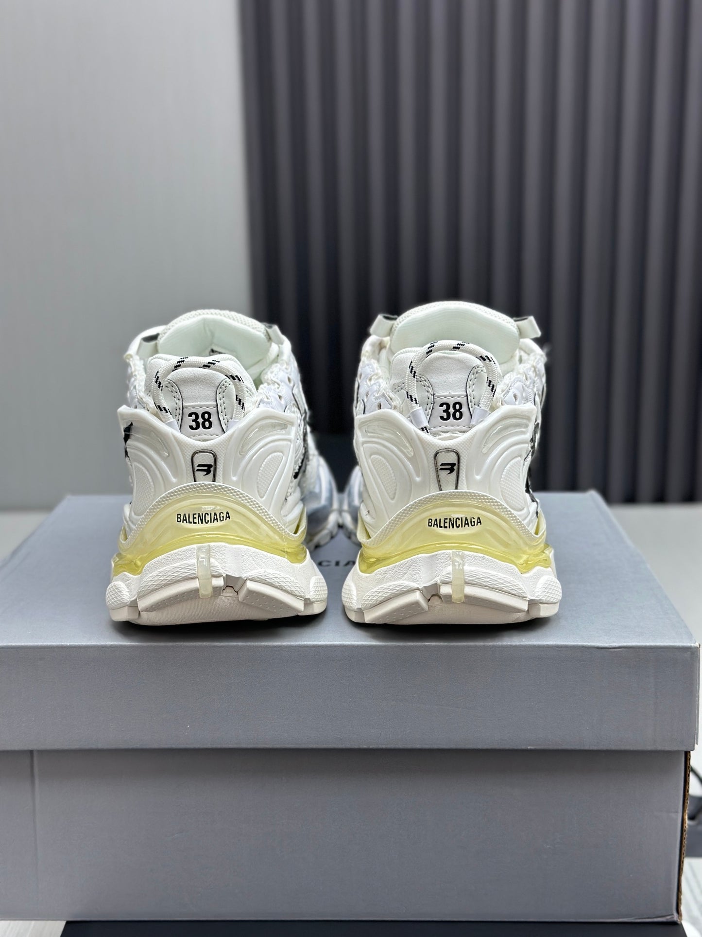 Balenciaga Graffiti Triple S White Chunky Sneakers