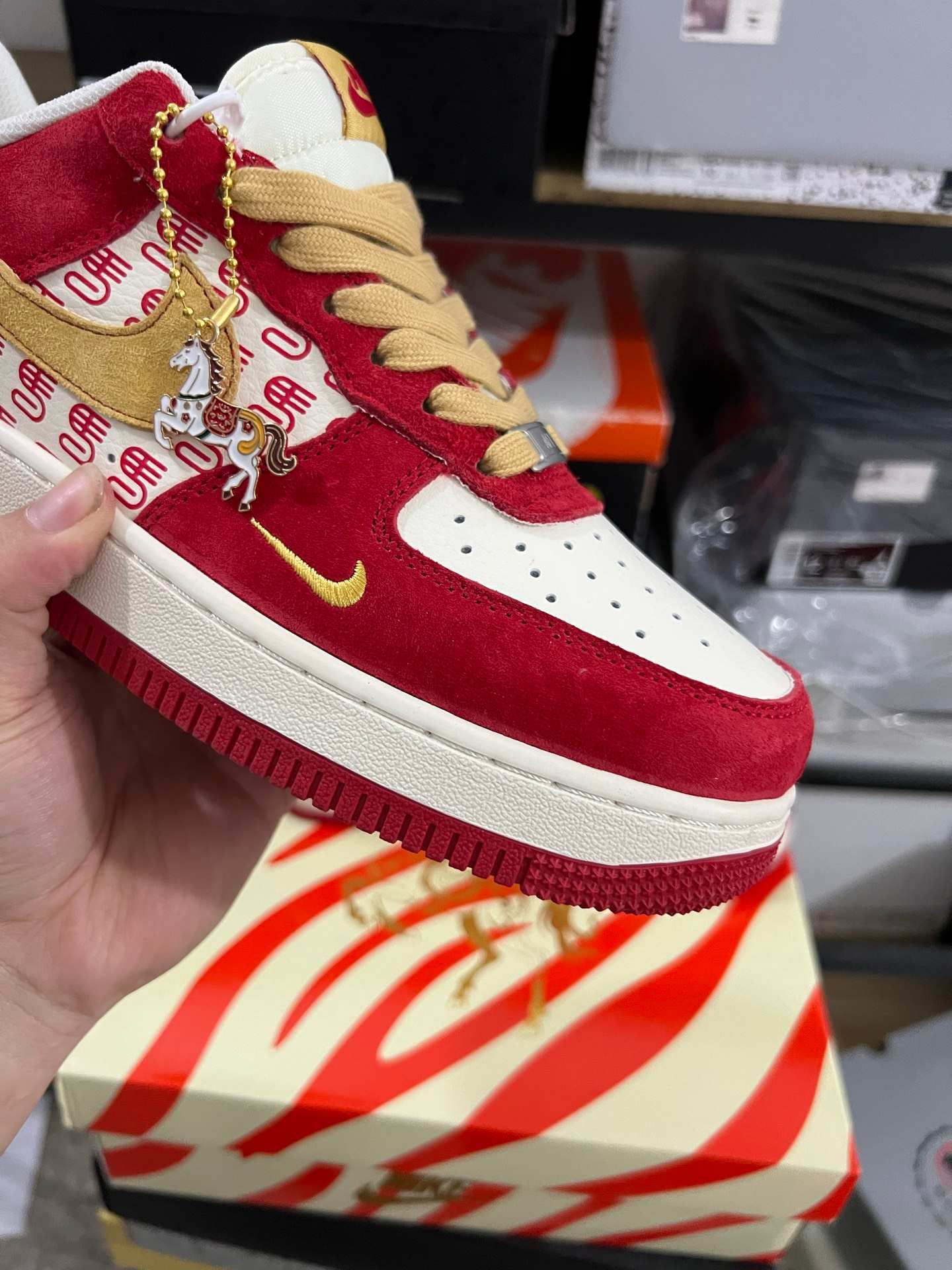 Nike Air Force 1 Low Red Gold Lunar Celebration Edition 👟✨🔥
