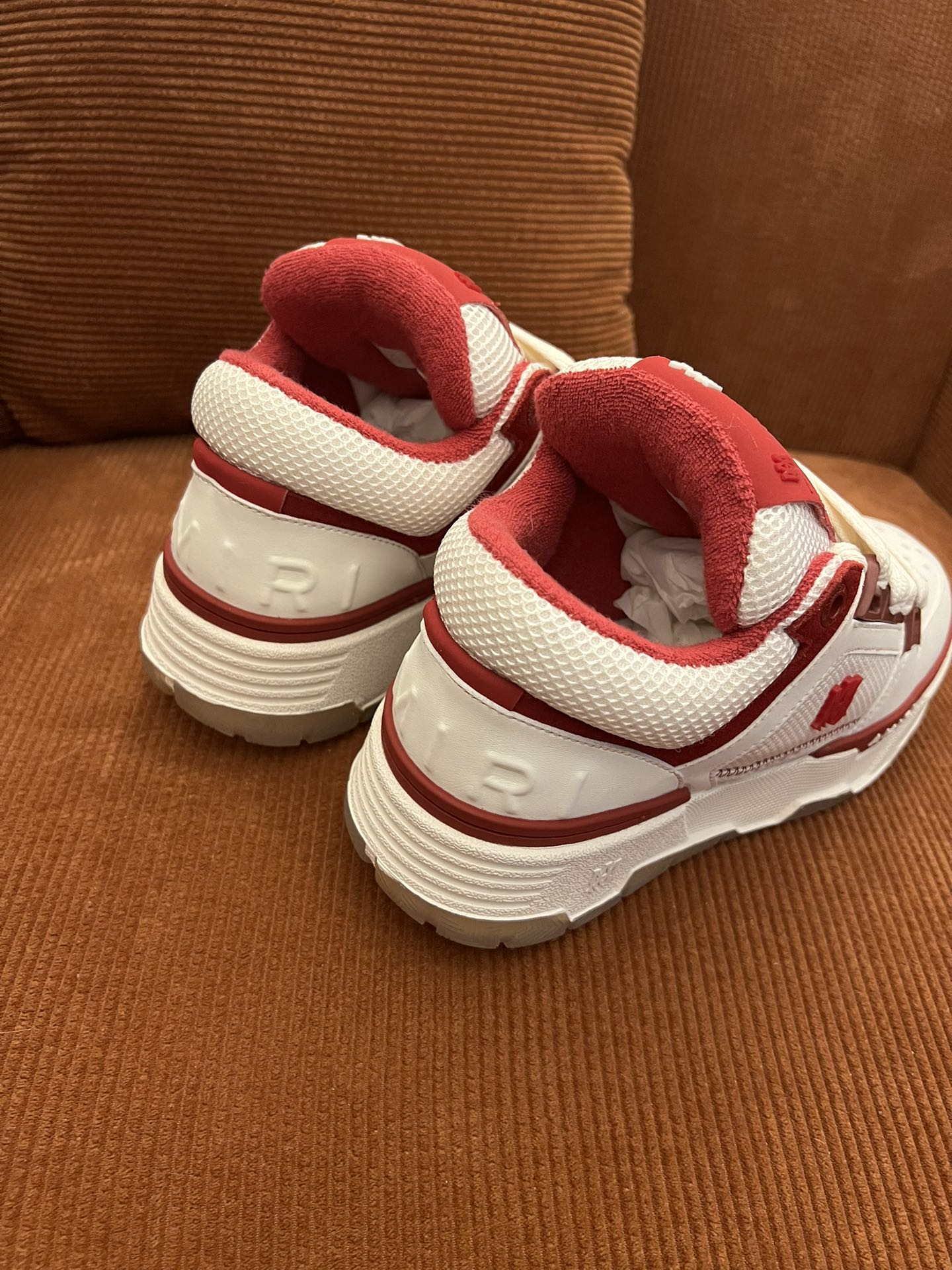 Amiri MA-2 White & Red Chunky Sneakers