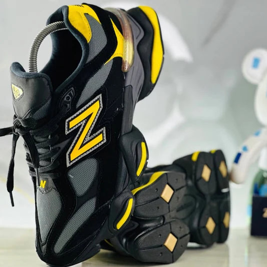 New Balance Black & Yellow Chunky Sneakers – Bold Street Style & Comfort
