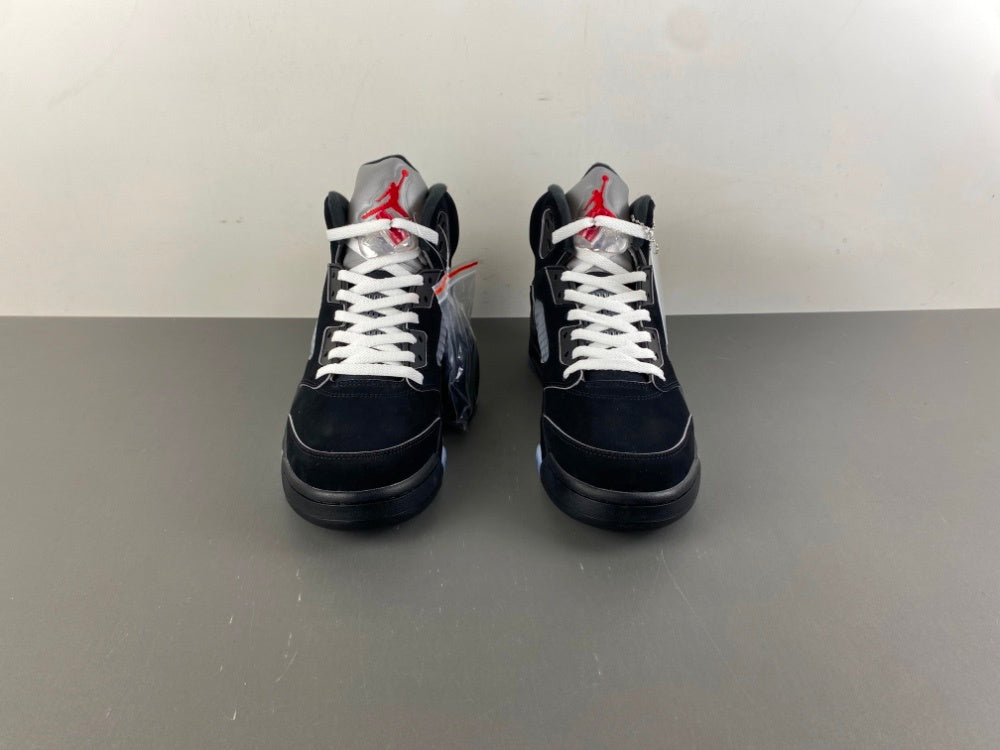 Air Jordan 5 Retro Black Metallic – Black Classic Premium Sneakers with Icy Sole