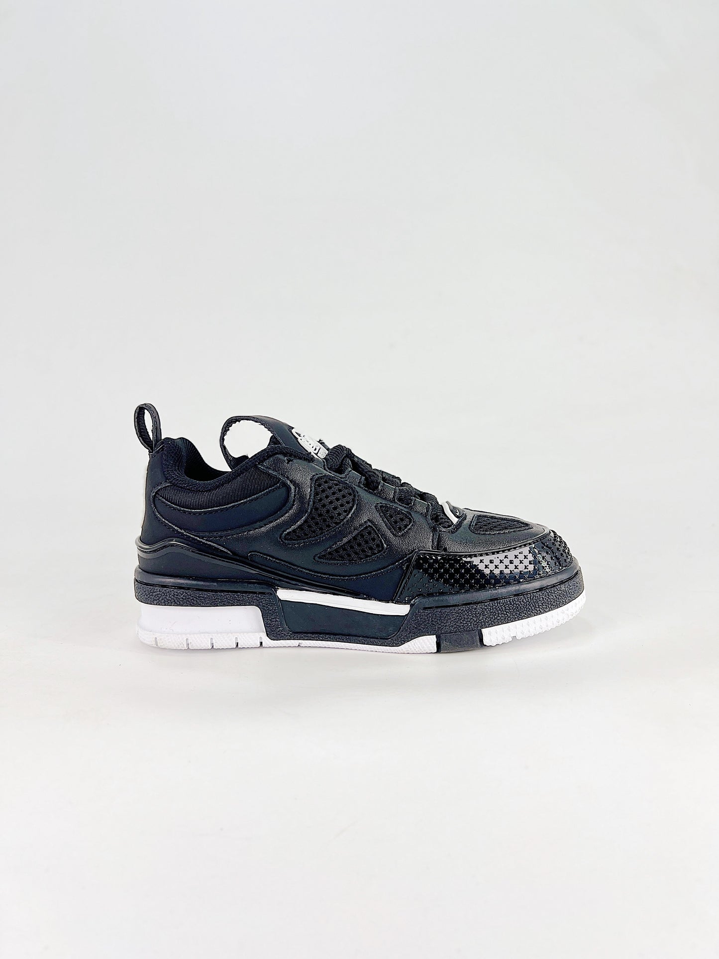 Louis Vuitton Black & White Monogram Chunky Sneakers