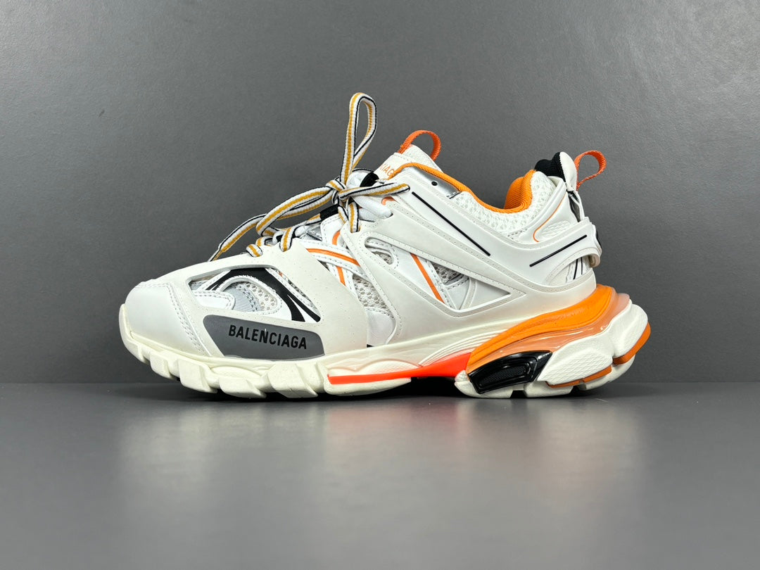 Balenciaga White & Orange Track Sneakers 🧡🤍👟