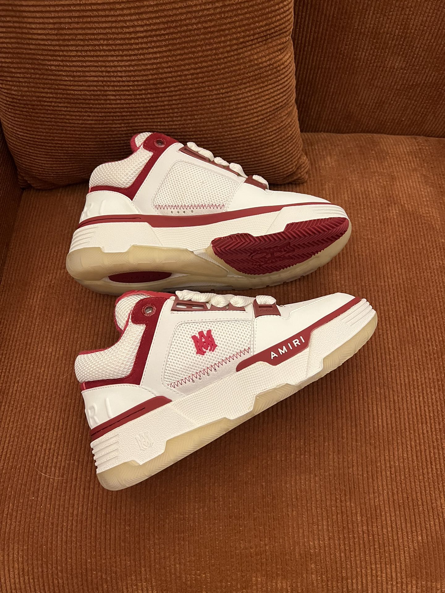 Amiri MA-2 White & Red Chunky Sneakers