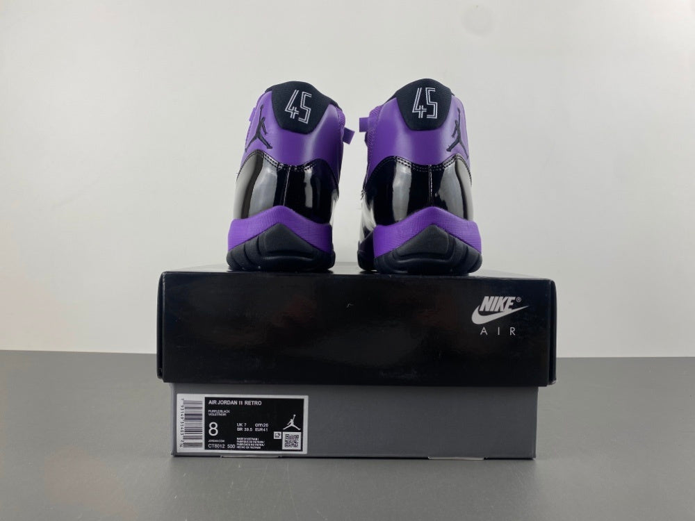 Purple & Black Jordan 11 Sneakers 💜🖤