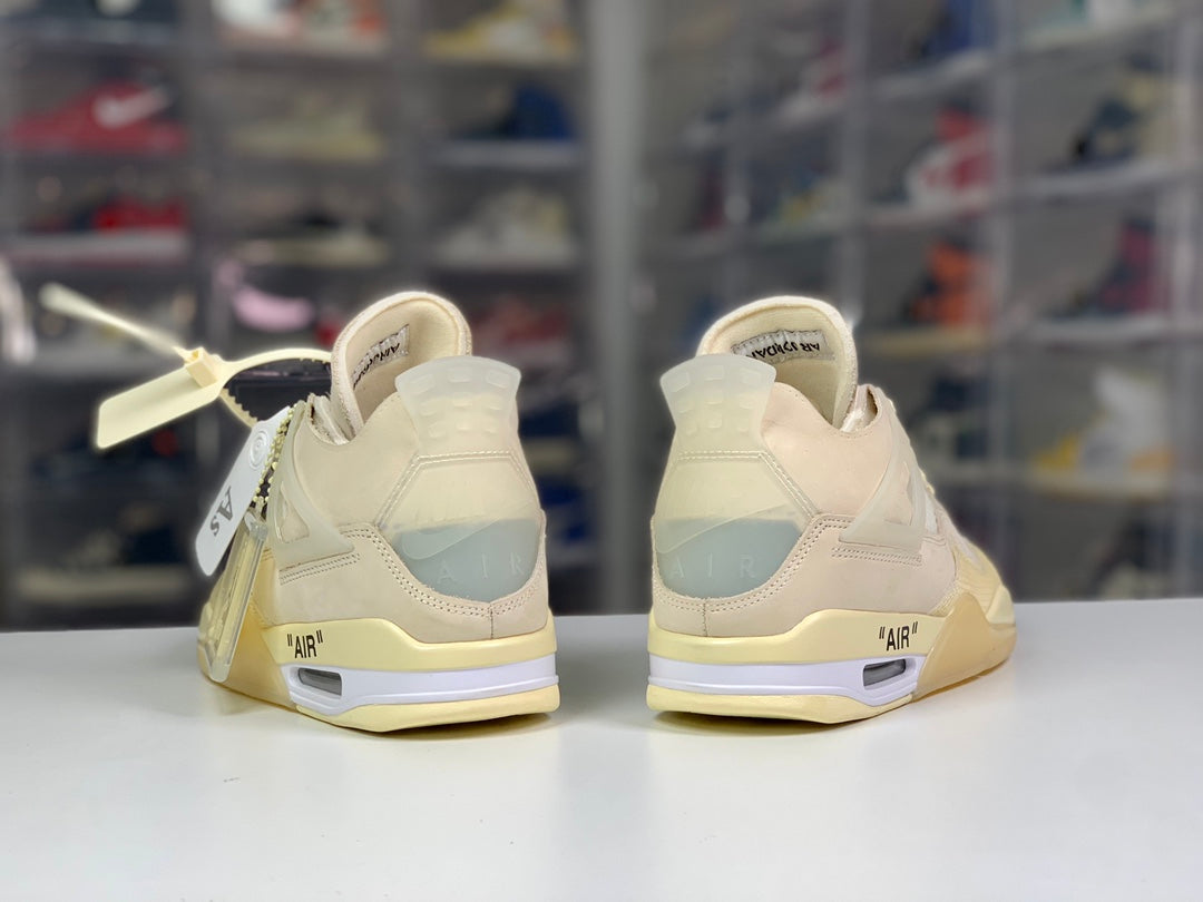 Luxury Cream Retro Basketball Sneakers