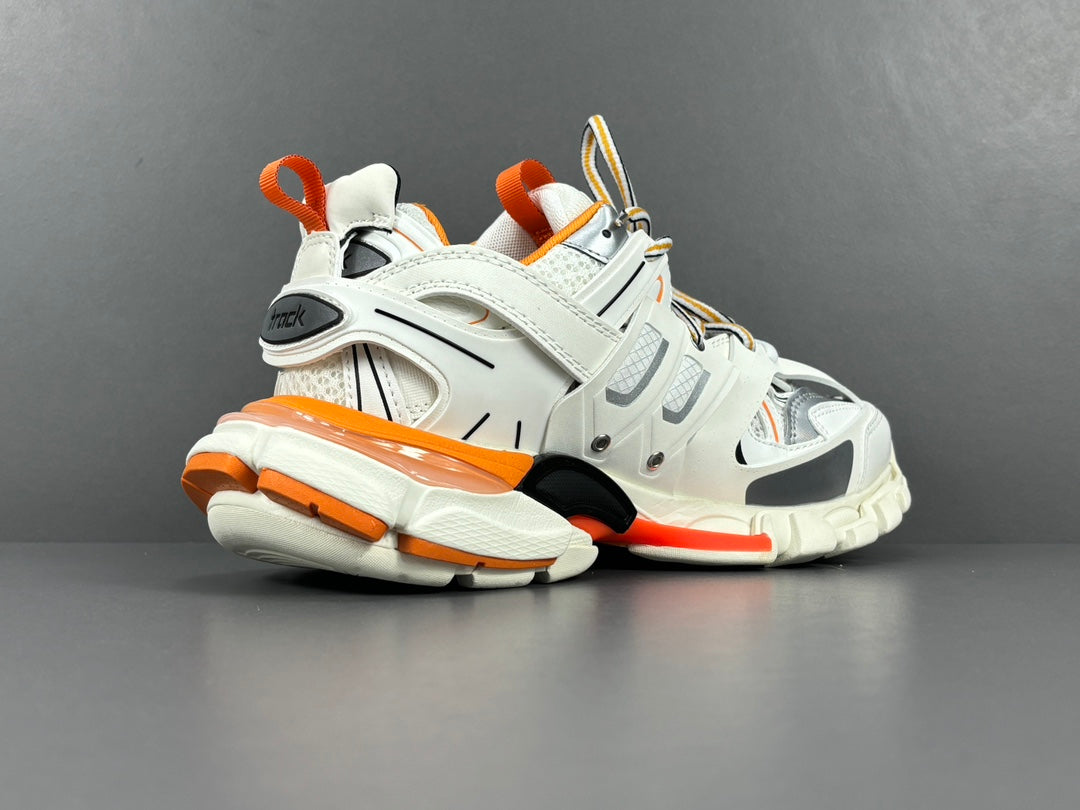 Balenciaga White & Orange Track Sneakers 🧡🤍👟