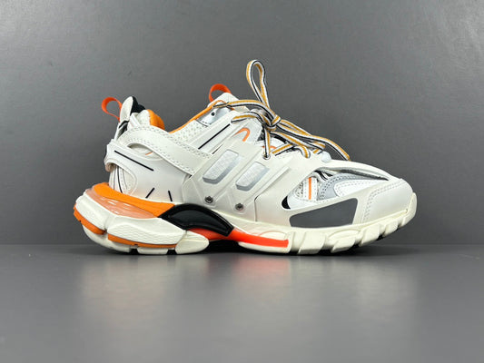 Balenciaga White & Orange Track Sneakers 🧡🤍👟