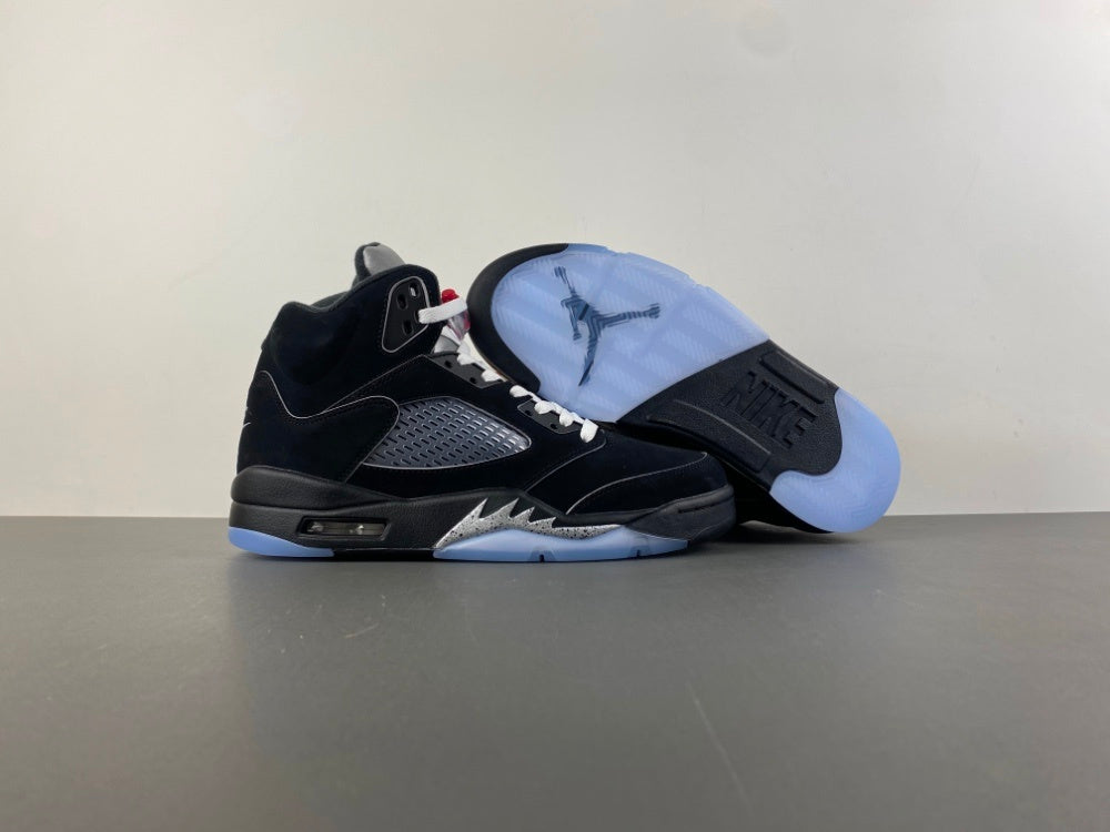 Air Jordan 5 Retro Black Metallic – Black Classic Premium Sneakers with Icy Sole