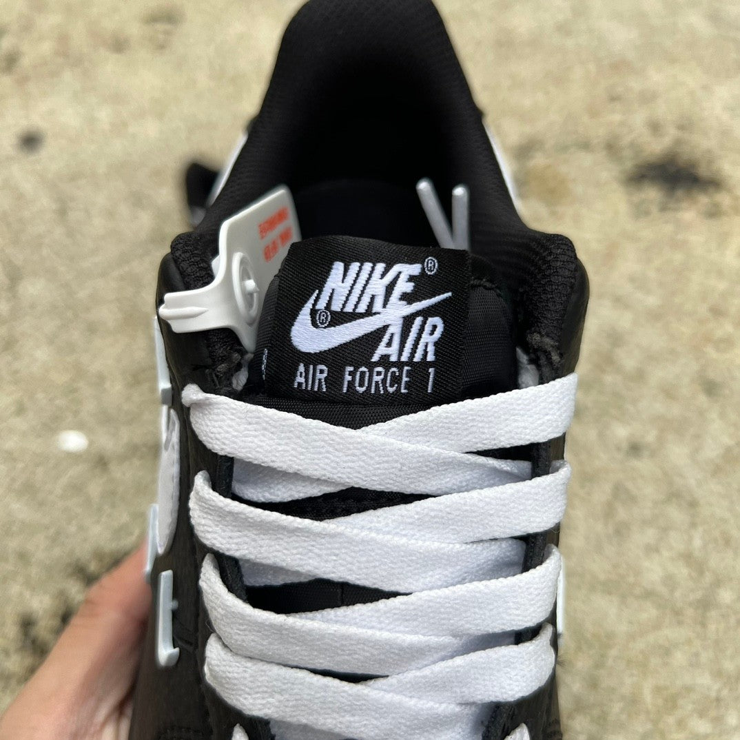 Nike Air Force 1 Low Black/White Custom Mini Swoosh Sneakers 👟🔥
