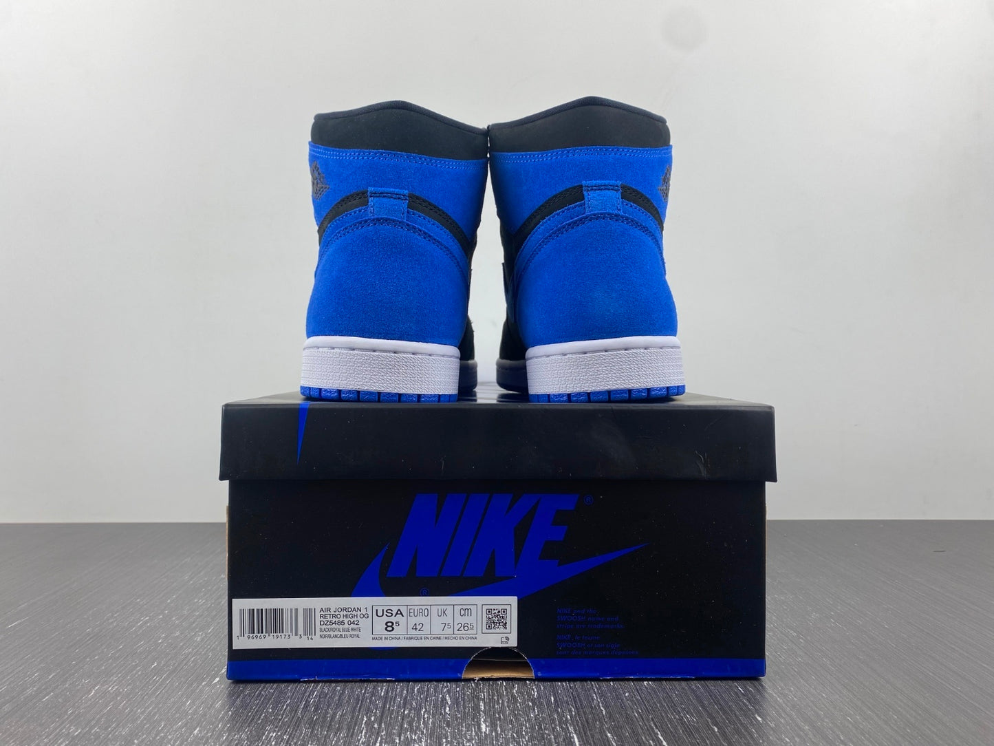 Air Jordan 1 Retro High OG Royal Toe – Black & Blue Premium High-Top Sneakers