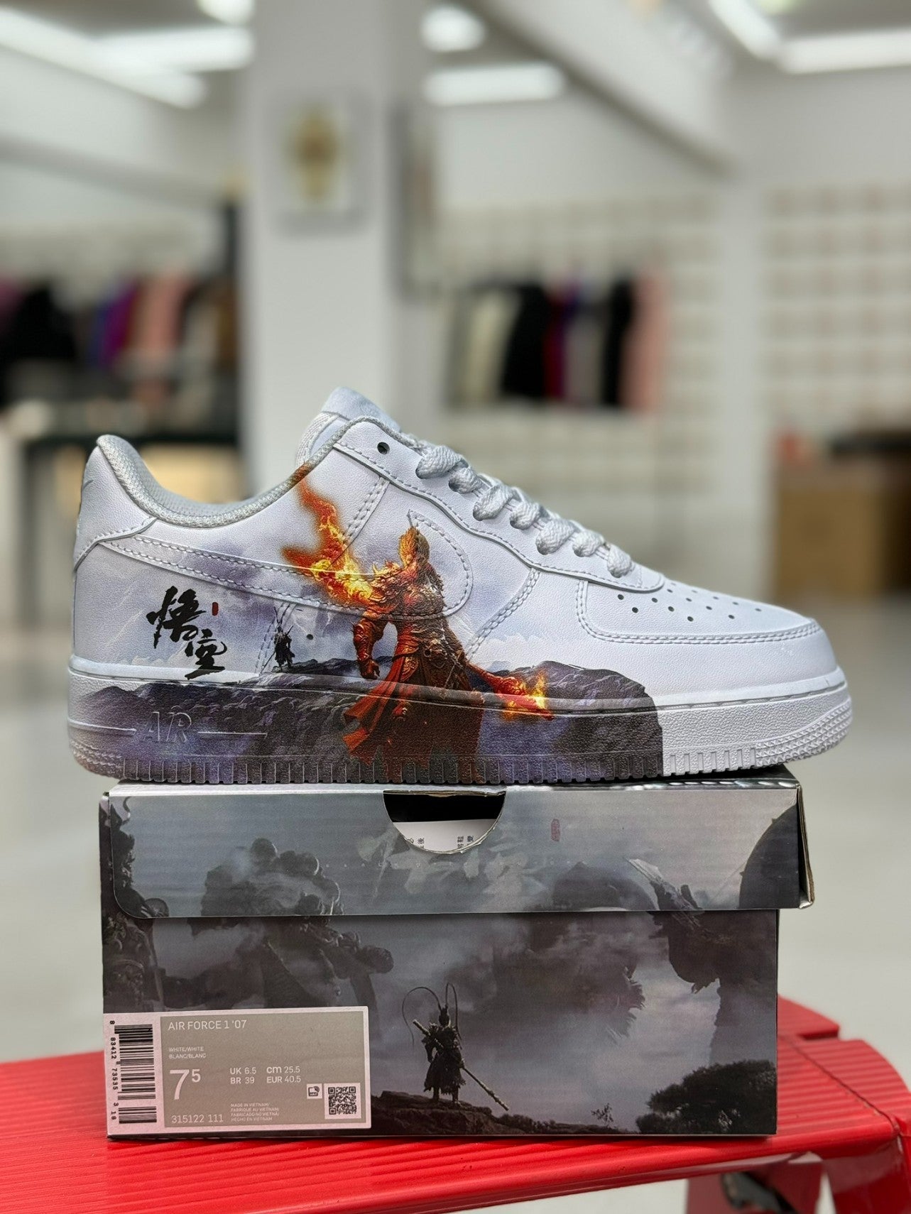 🔥 Custom Warrior Flame Air Force 1 Sneakers 🔥