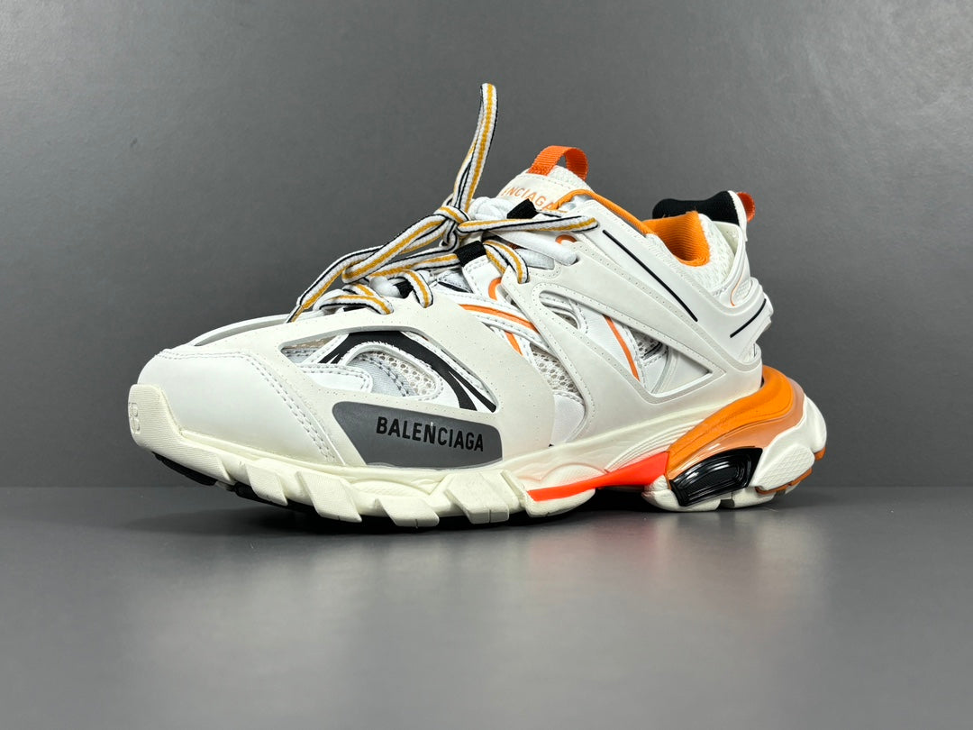 Balenciaga White & Orange Track Sneakers 🧡🤍👟