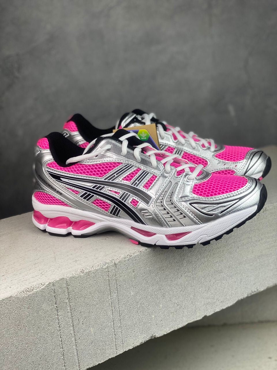 ASICS GEL-KAYANO 14 Pink/Glo Black Running Sneakers