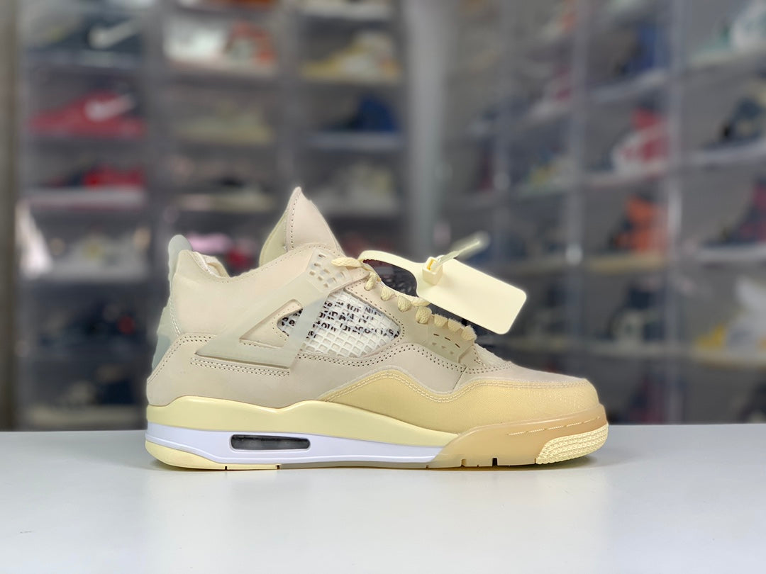 Luxury Cream Retro Basketball Sneakers