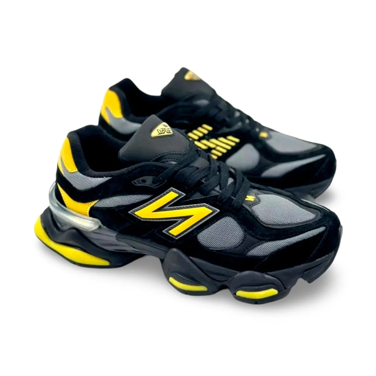 New Balance Black & Yellow Chunky Sneakers – Bold Street Style & Comfort