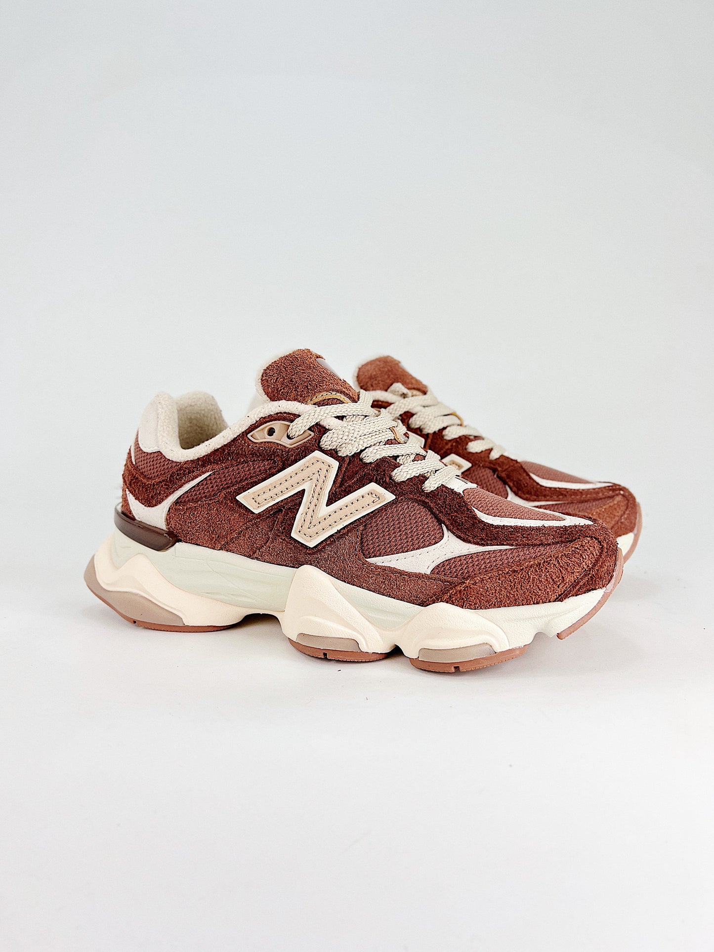 New Balance Chunky Brown & Cream Sneakers