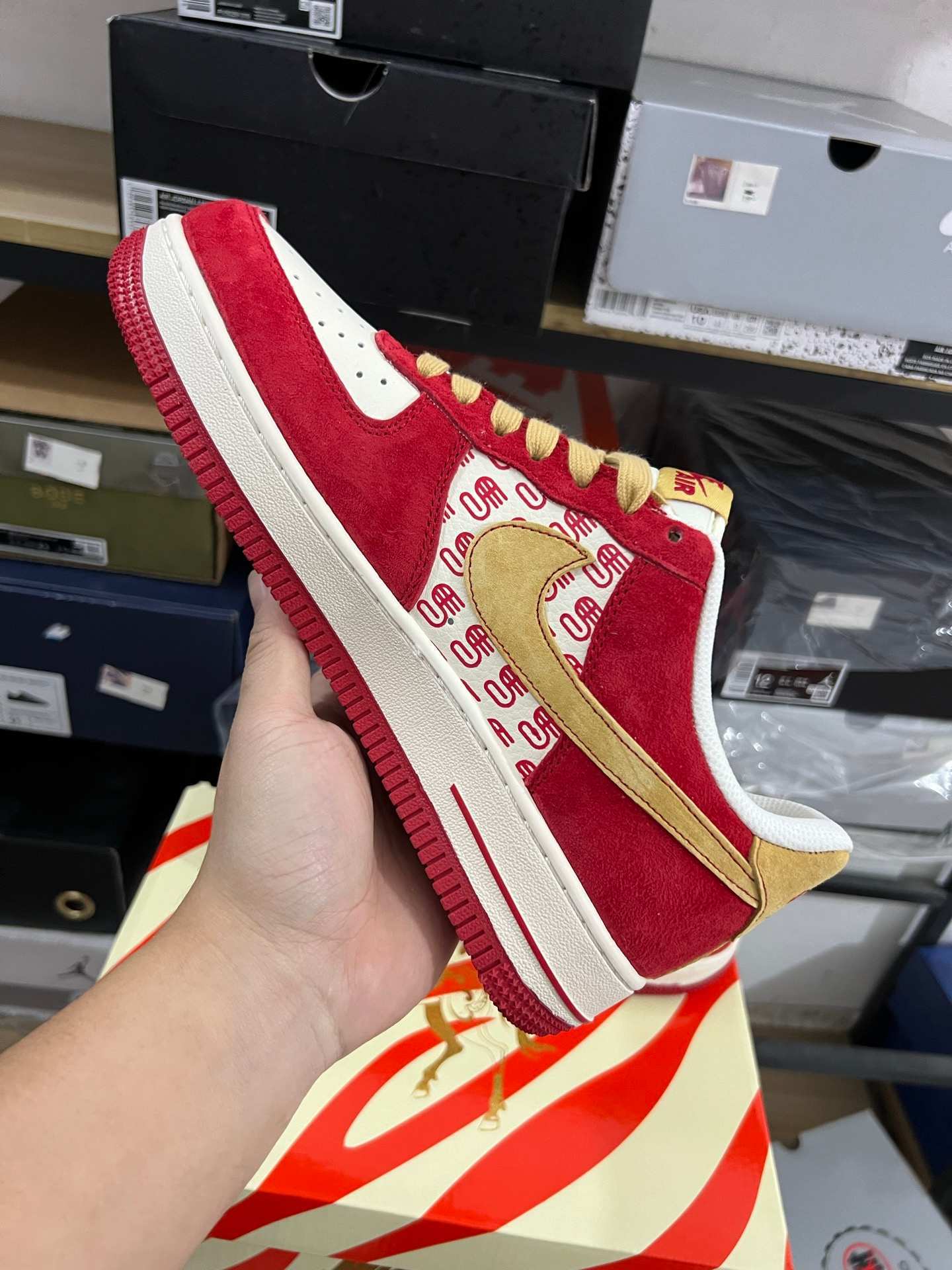 Nike Air Force 1 Low Red Gold Lunar Celebration Edition 👟✨🔥