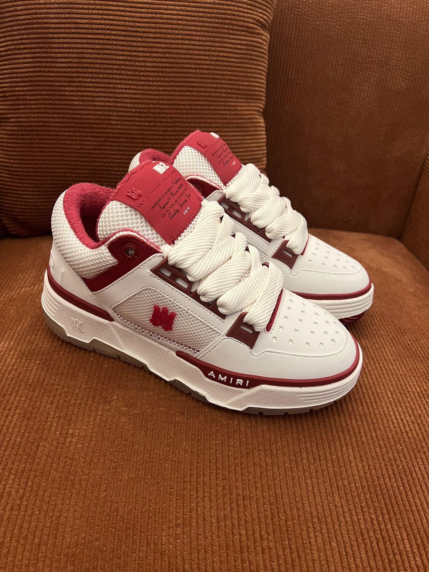 Amiri MA-2 White & Red Chunky Sneakers