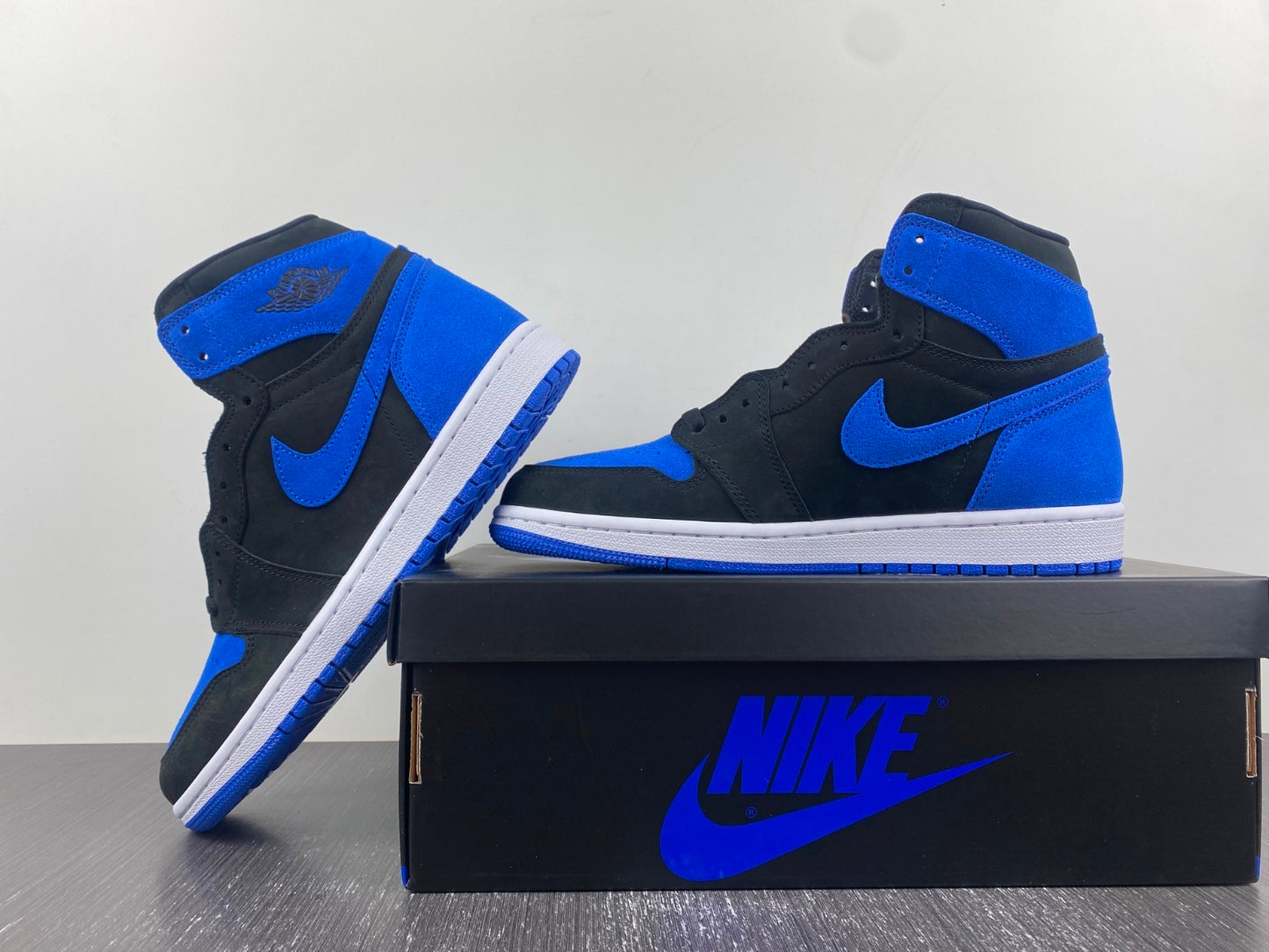 Air Jordan 1 Retro High OG Royal Toe – Black & Blue Premium High-Top Sneakers