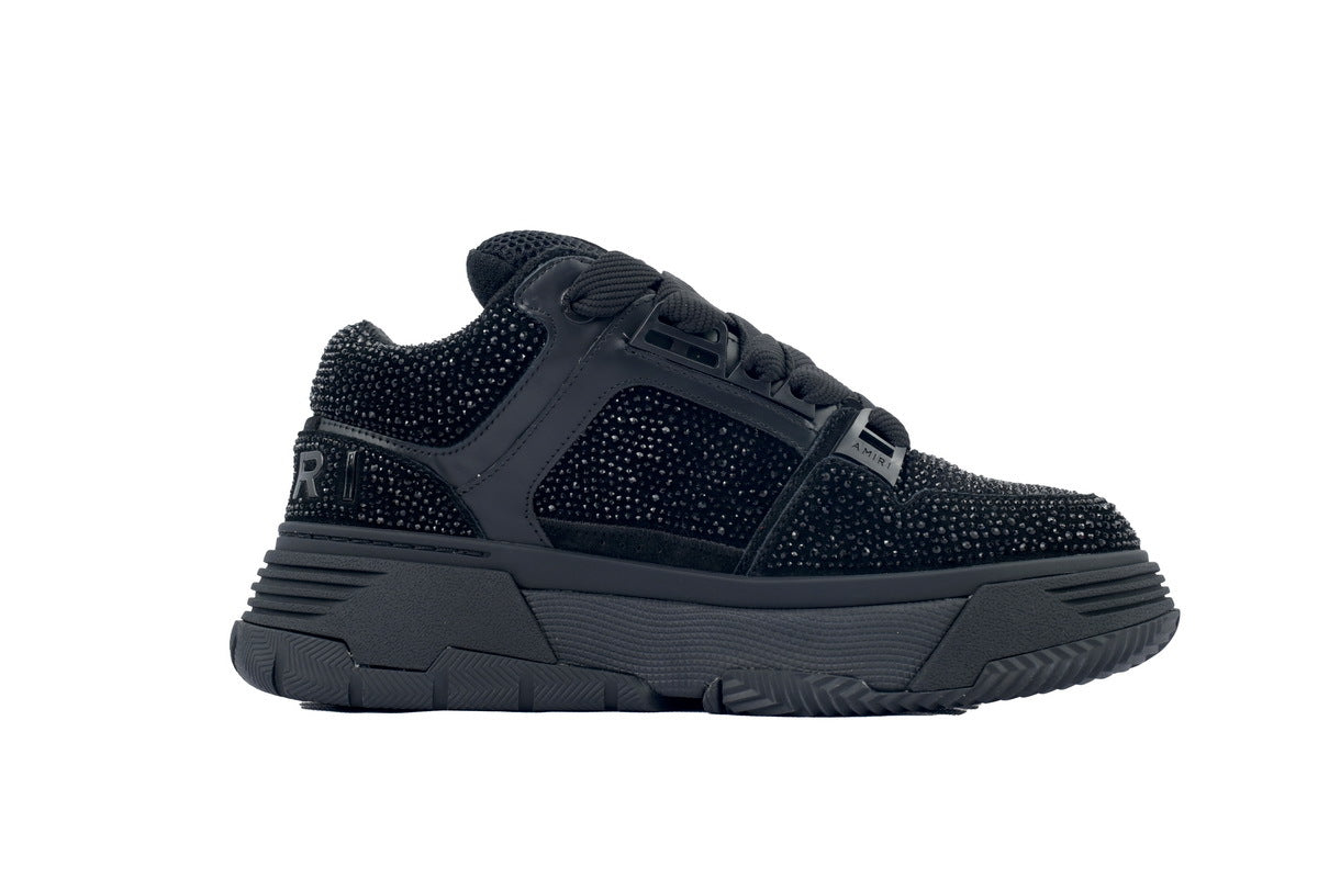 AMIRI Black Crystal-Embellished Low Top Sneakers ✨🖤
