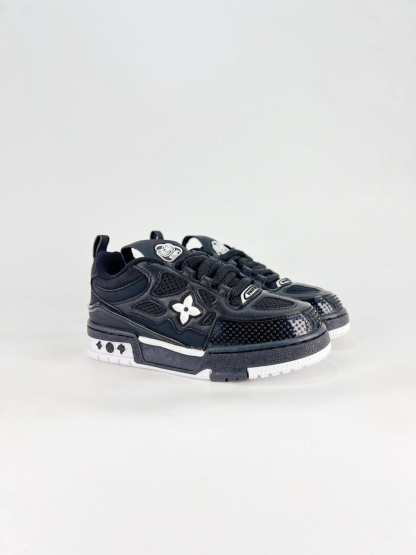 Louis Vuitton Black & White Monogram Chunky Sneakers