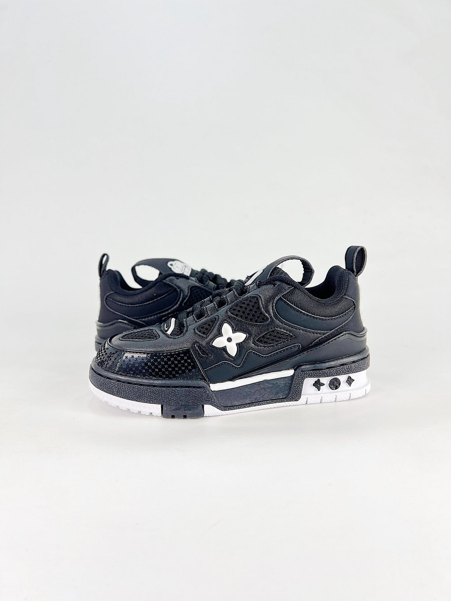 Louis Vuitton Black & White Monogram Chunky Sneakers