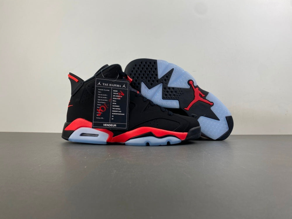 Black & Red Jordan 6 Sneakers ❤️🖤
