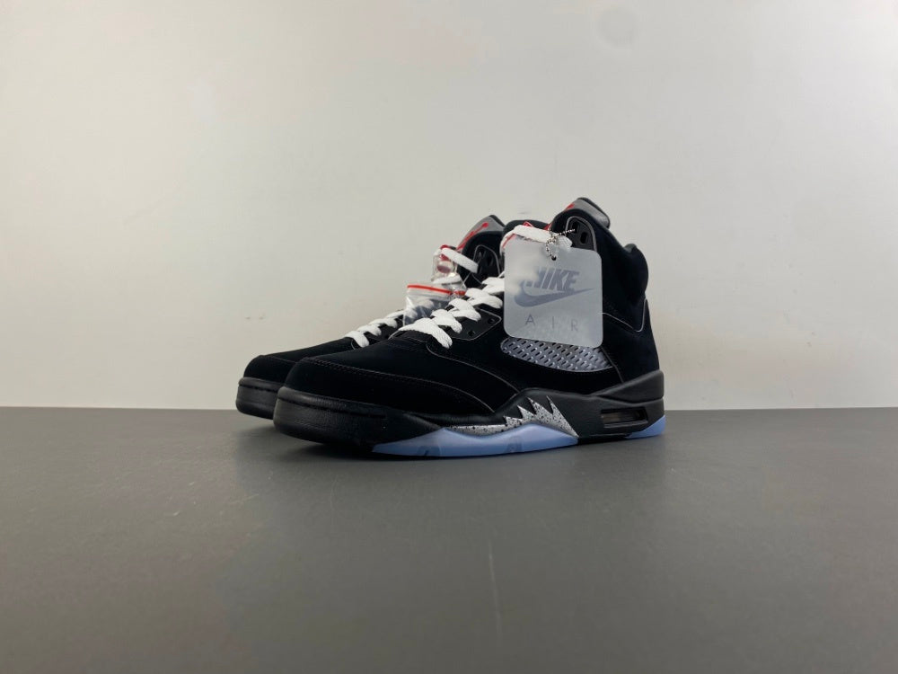 Air Jordan 5 Retro Black Metallic – Black Classic Premium Sneakers with Icy Sole