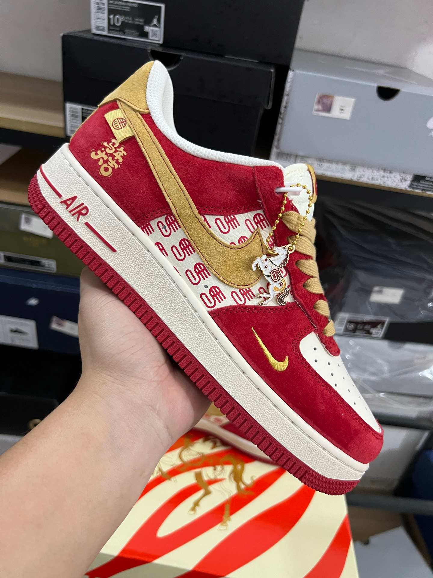 Nike Air Force 1 Low Red Gold Lunar Celebration Edition 👟✨🔥