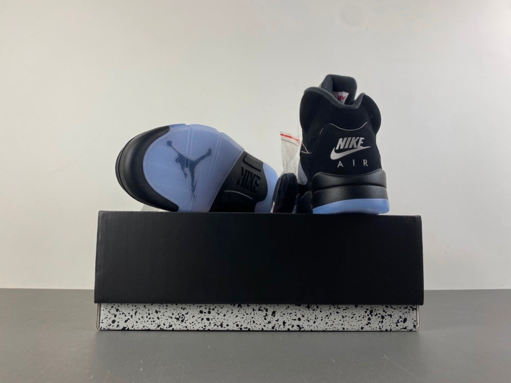 Air Jordan 5 Retro Black Metallic – Black Classic Premium Sneakers with Icy Sole