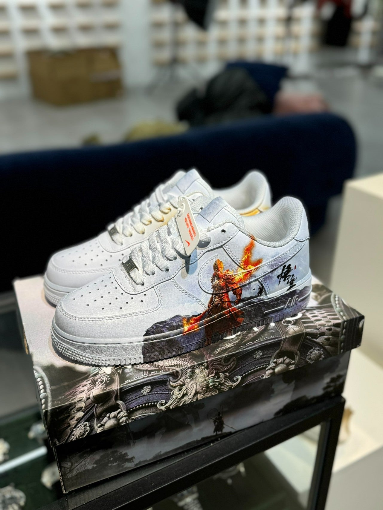 🔥 Custom Warrior Flame Air Force 1 Sneakers 🔥