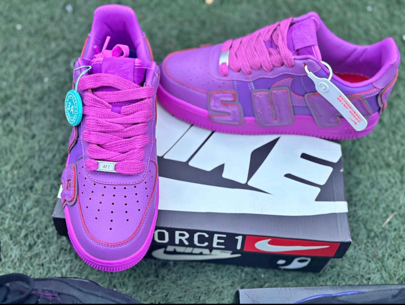 Nike Air Force 1 Custom Purple/Pink “SUP” Edition