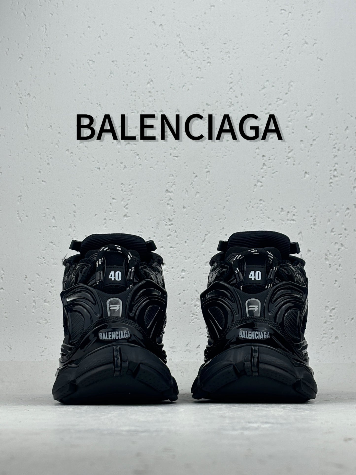 Balenciaga All-Black Runner Sneakers 👟🖤