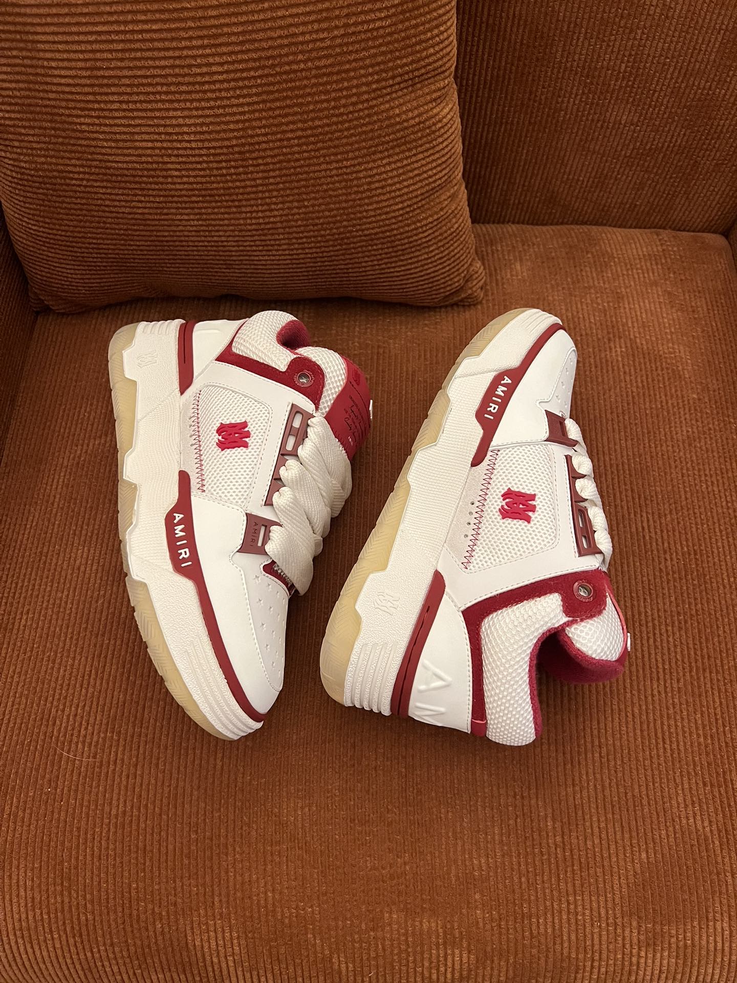 Amiri MA-2 White & Red Chunky Sneakers