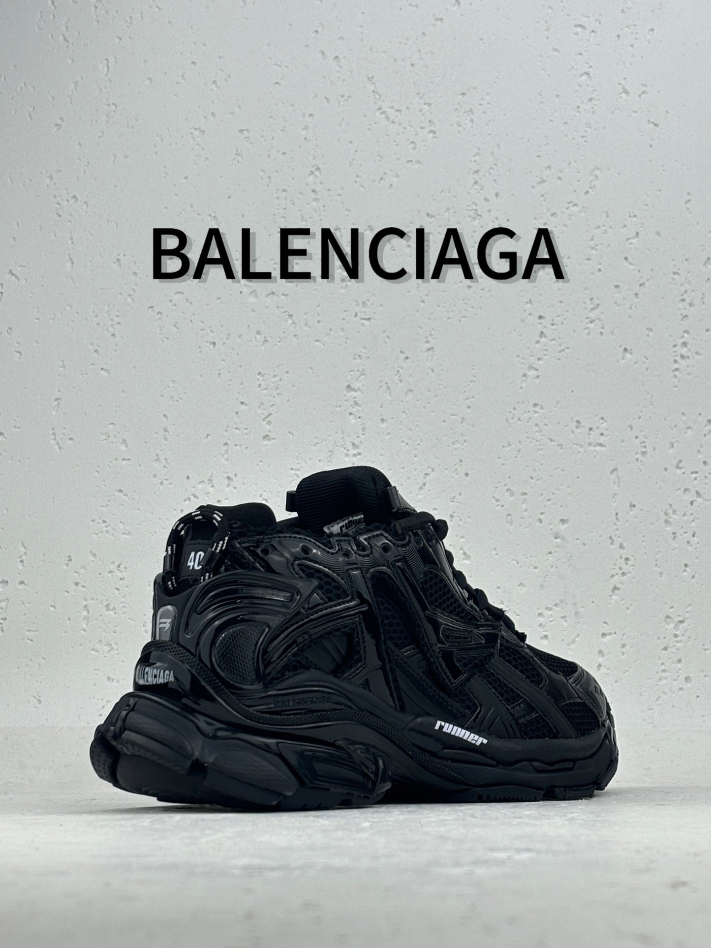 Balenciaga All-Black Runner Sneakers 👟🖤